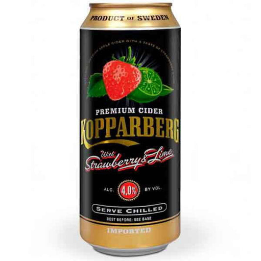 Μπύρα Kopparberg Strawberry & Lime Μηλίτης Κουτί 500ml 24τ (7393714374004)