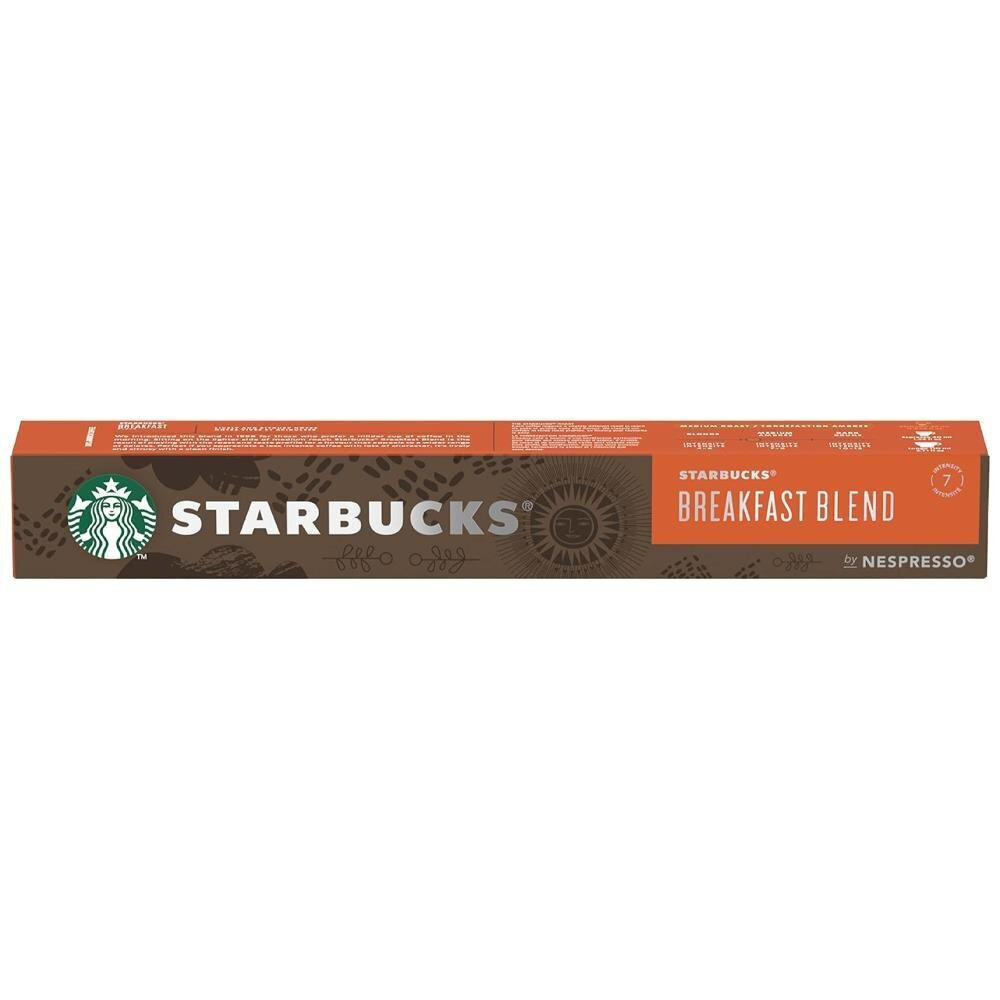 Starbucks Κάψουλες Espresso Breakfast Blend Συμβατές με Μηχανή Nespresso 10caps 12τ (7613287186843)