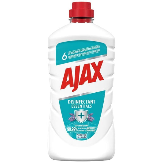 Ajax Yγρό Καθαριστικό & Απολυμαντικό Με Λεβάντα 1lt 12τ (8718951448001)