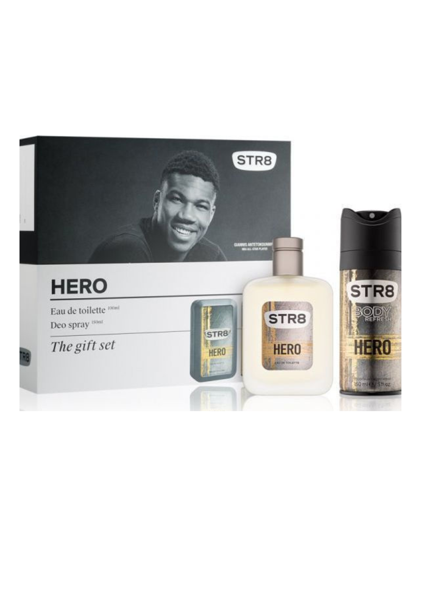 Str8 Hero Eau De toilette 100ml + Deo Spray 150ml, THE GIFT SET (5201314110422)