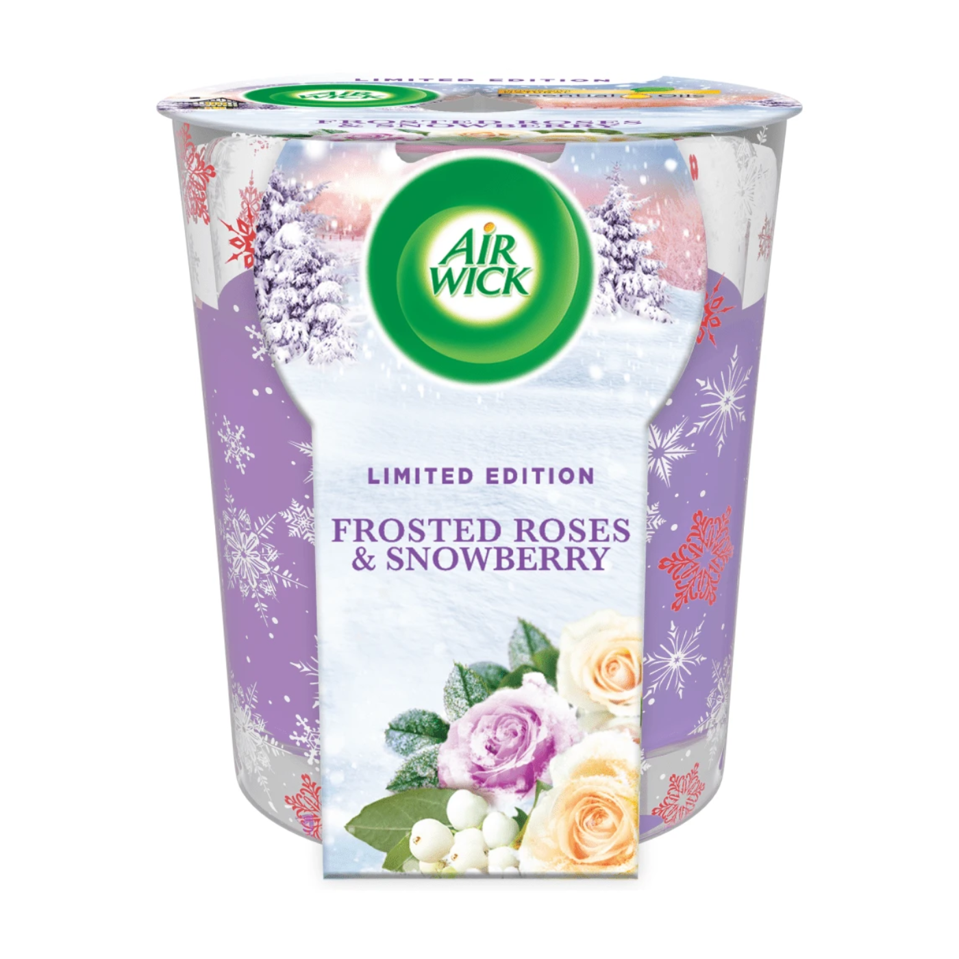 Airwick Αρωματικό Κερί Frosted Roses & Snowberry 105gr (5201347176747)