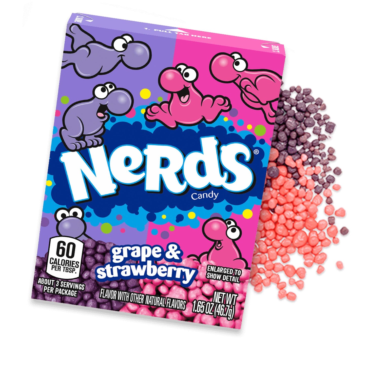 Nerds Ζαχαρωτά Grape & Strawberry 46gr (7933624)