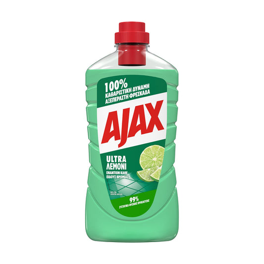 Ajax Floor Cleaner Ultra7 Lemon 1lt 12t (8714789863832)