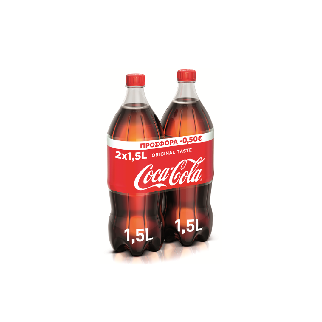 Coca Cola 2x1,5lt -0,30€ 3σ (5000112623208)