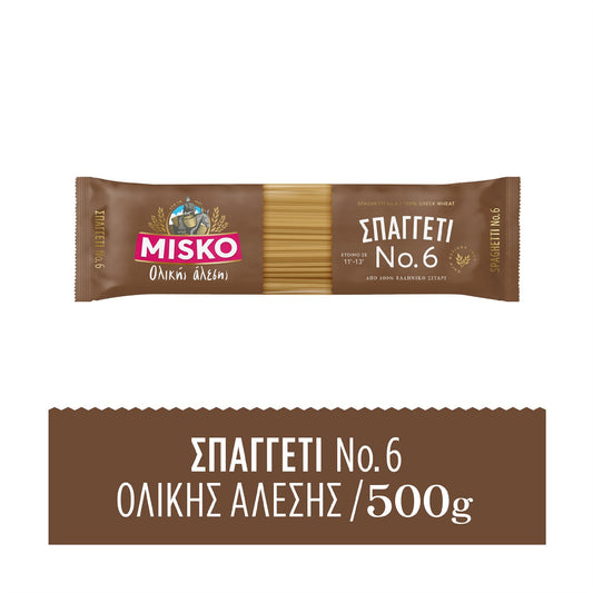 Misko Spaghetti Νο6 Ολικής Άλεσης 500gr 24τ (5201010009419)