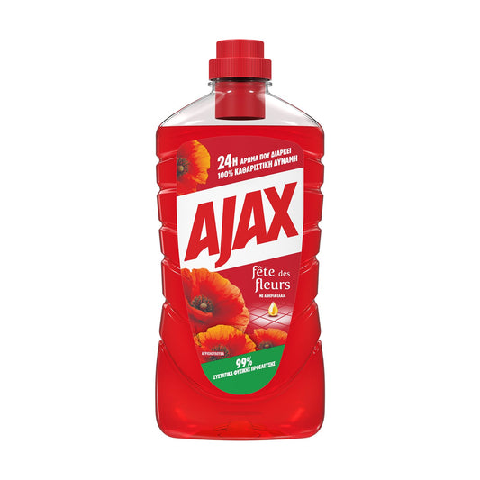Ajax Καθαριστικό Υγρό Πατώματος Fete Des Fleurs Αγριολούλουδα 1lt 12τ (8718951333512)