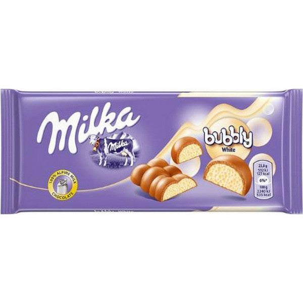 Σοκολάτα Γάλακτος Milka Bubble White 95gr 15τ (7622210371706)