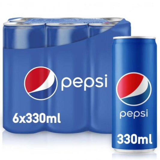 Pepsi Κουτί Regular Cola με Ανθρακικό 6x330ml 4σ (5201156039721)