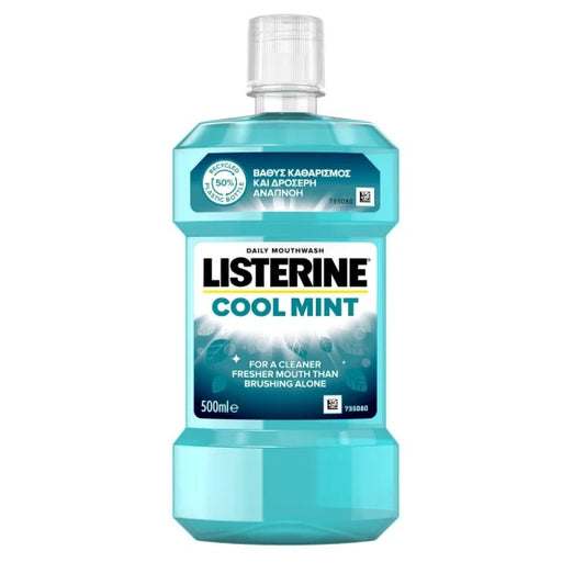 Listerine 500ml Cool Mint Alcohol Free Mouthwash against plaque and bad breath 6t (3574660666175)