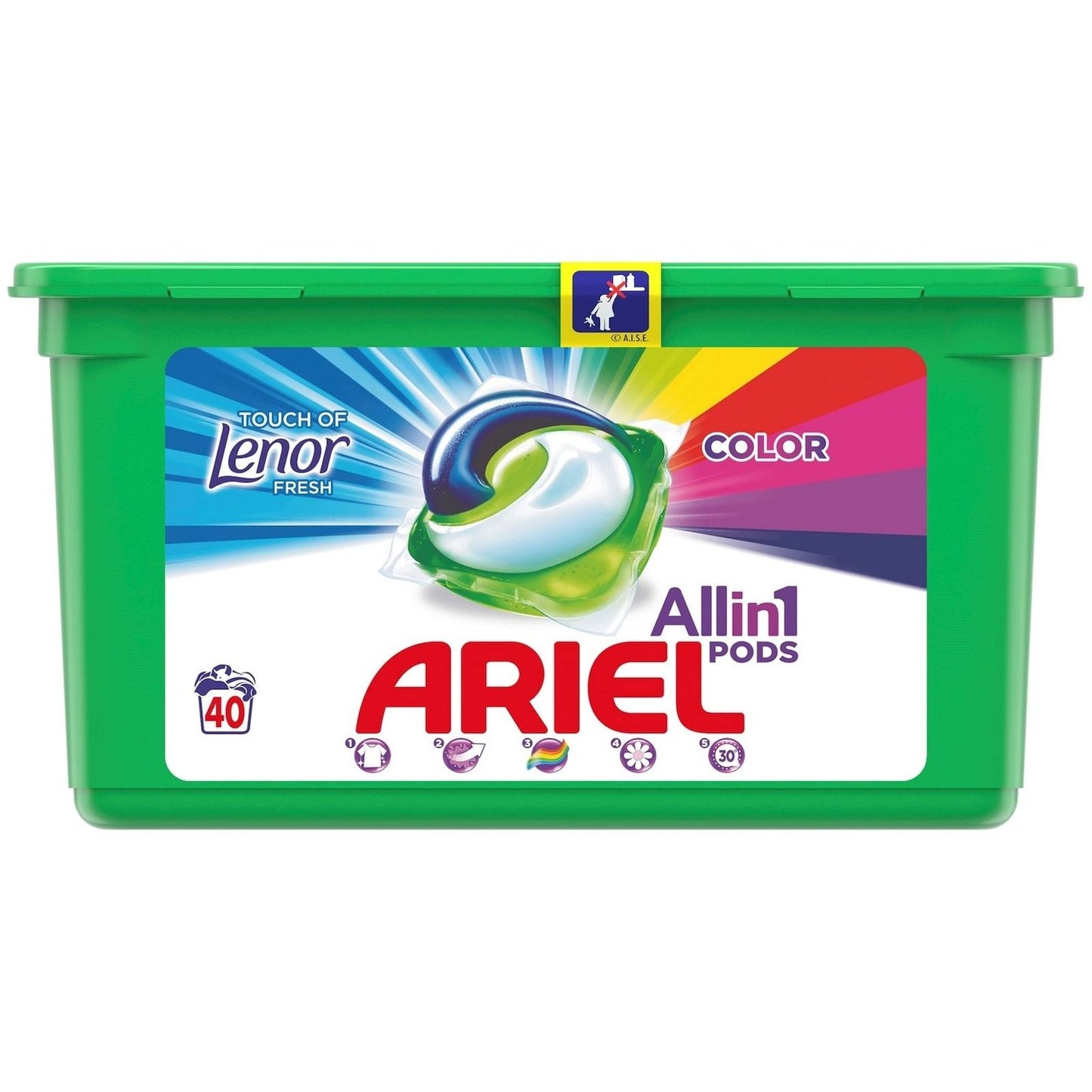 Ariel All In 1 Απορρυπαντικό 40 Μεζούρες Colour για Χρωματιστά Ρούχα 3τ (8006540734988)