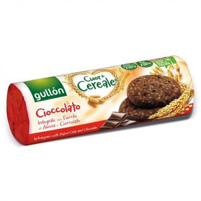 Gullon Μπισκότα Βρώμης Cuor Di Cereale με Κομματάκια Chocolate 280gr (8410376039979)