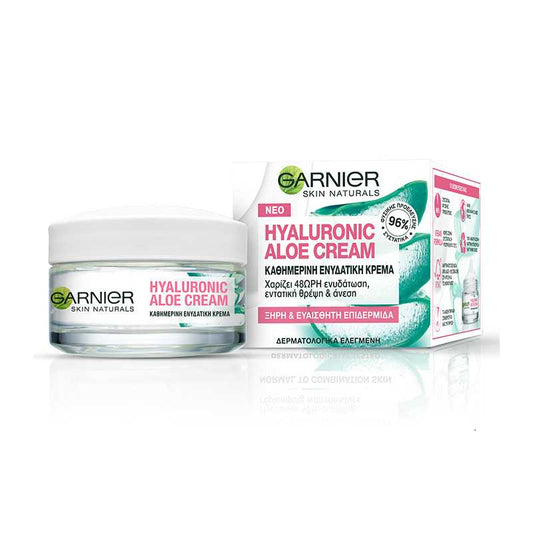 Garnier Skin Naturals Hyaluronic Aloe Ενυδατική Κρέμα Για Ευαίσθητες Επιδερμίδες 50ml (3600542398244)