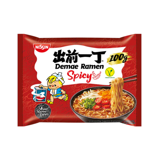 NISSIN RAMEN NOODLES SPICY 100ΓΡ 10τ (8712429361106)