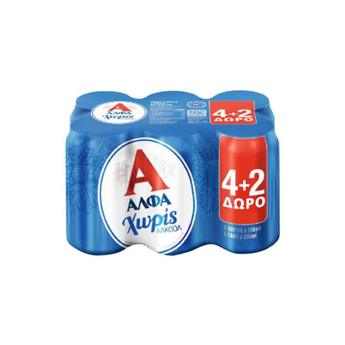 ΑΛΦΑ ΜΠΥΡΑ Χ. ΑΛΚΟΟΛ ΚΟΥΤΙ 6*330ML (4+2)Δ (Σ4) (5201261031924)