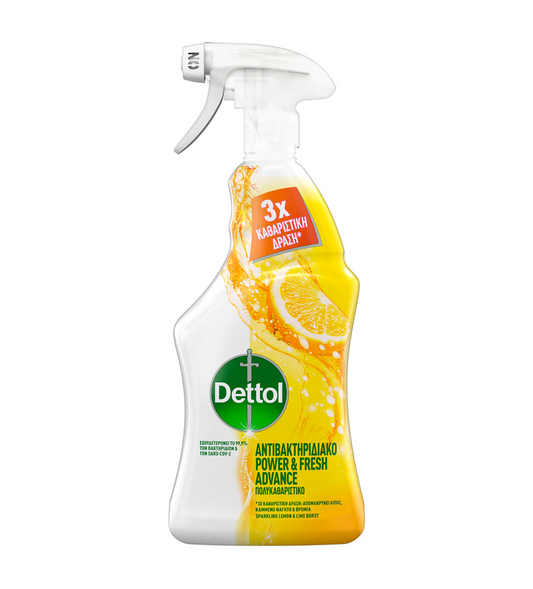 DETTOL SPRAY POWER & FRESH 500ML LEMON & LIME 6τ (5201347168414)