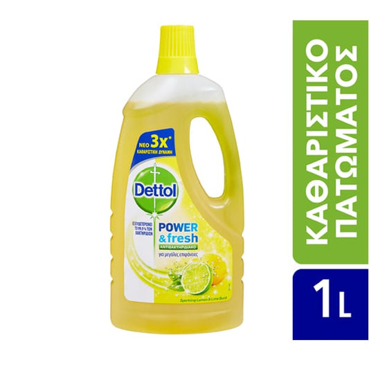 Dettol Καθαριστικό Υγρό Πατώματος Λεμόνι 1lt 6τ (5201347158590)