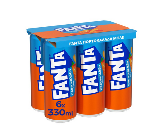 FANTA ΠΟΡΤΟΚΑΛΑΔΑ ΜΠΛΕ KOYTI 6*330ML 4τ (5449000317636)