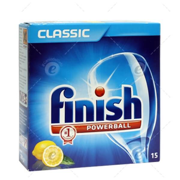 Finish 15 Κάψουλες Powerball Classic Πλυντηρίου Πιάτων με Άρωμα Λεμόνι (8002910022143)