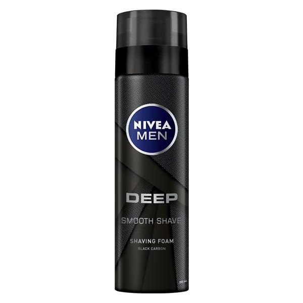 Nivea Men Deep Shaving Foam Αφρός Ξυρίσματος Black Carbon 200ml 12τ (4005900496447)