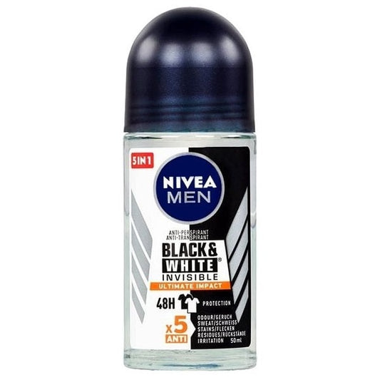 Nivea Black&White Ultimate Impact Αποσμητικό 48h σε Roll-On 50ml 12τ (4005900730336)