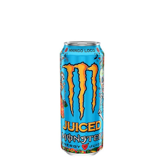 Monster Juice Κουτί Energy Drink Mango Loco με Ανθρακικό 500ml 24τ (5060639121649)