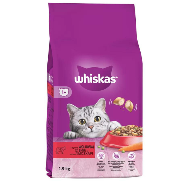 WHISKAS ADULT ΜΟΣΧΑΡΙ-ΓΕΜ ΚΡΟΚΕΤΕΣ 1.9Κ (Σ6) (5900951305634)