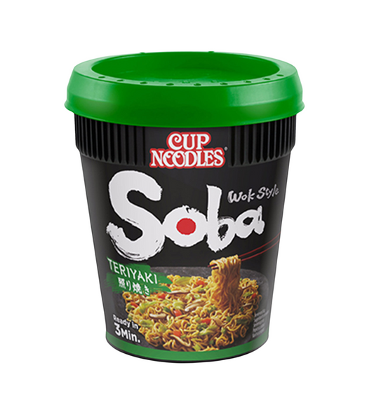 NISSIN SOBA ΝΟΥΝΤΛΣ CUP ΤΕΡΙΓΙΑΚΙ 90ΓΡ 8τ (5997523315559)