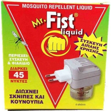 Mr. Fist Συσκευή με Υγρό για Κουνούπια 40ml (5202075000120)