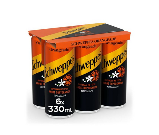 Schweppes Can of Soda Orange Blossom with Carbonated Sugar Free 6x330ml 4p (1001097904)