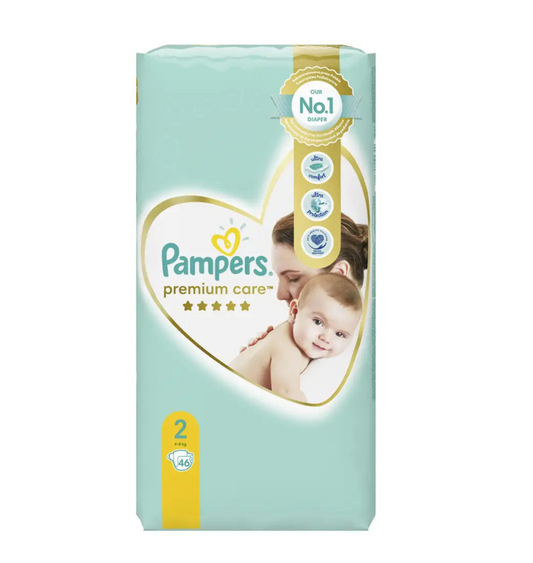 PAMPERS ΠΑΝΕΣ PREMIUM CARE No2 4-8KG 46Τ 4τ (8001841104799)