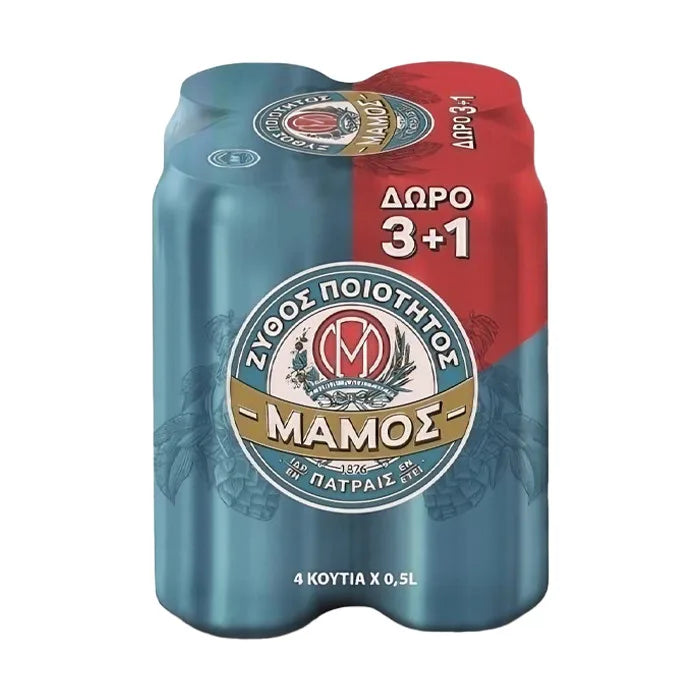 ΜΠΥΡΑ ΜΑΜΟΣ ΚΟΥΤΙ 4*500ML (3+1)Δ 6τ (5201261801060)