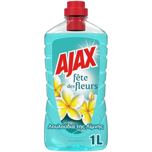 Ajax Καθαριστικό Υγρό Πατώματος Λουλούδια της Λίμνης 1lt 12τ (8718951333451)