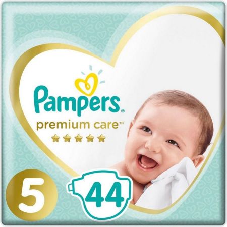 Pampers Premium Care Πάνες με Αυτοκόλλητο No. 5 για 11-16kg 44τμχ (4015400278870)