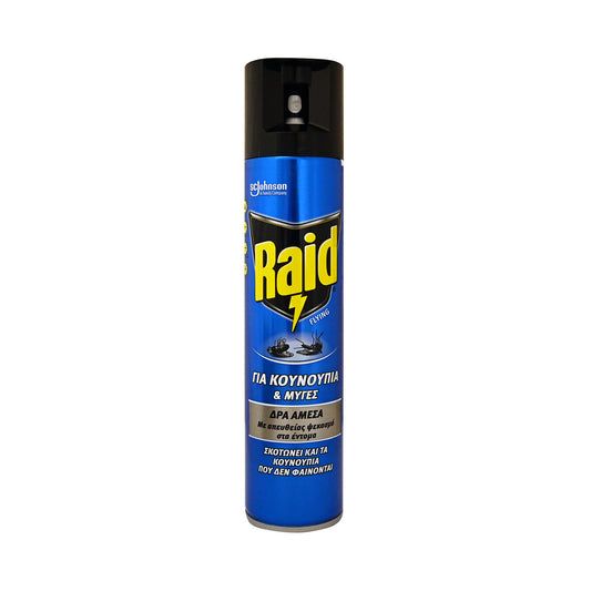 Εντομοκτόνο Raid Για Κουνούπια & Μύγες 300ml 12τ (5000204795318)