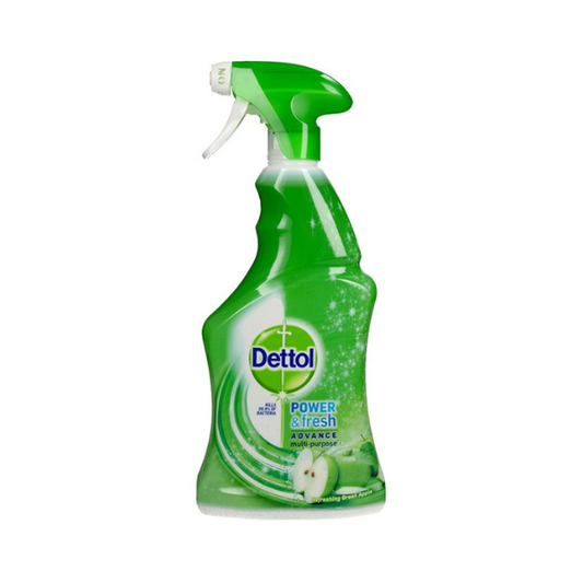 Dettol Power & Fresh Advance Καθαριστικό Spray Γενικής Χρήσης με Απολυμαντική Δράση Πράσινο Μήλο 500ml 6τ (5011417540879)