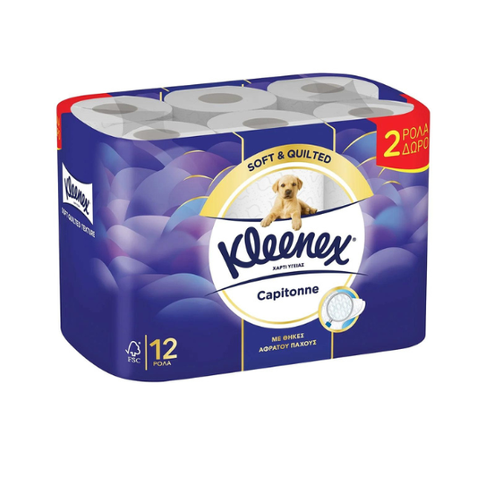 Χαρτί Υγείας Kleenex Promo (10+2 Δώρο) Capitonne 12τ (5029054228340)