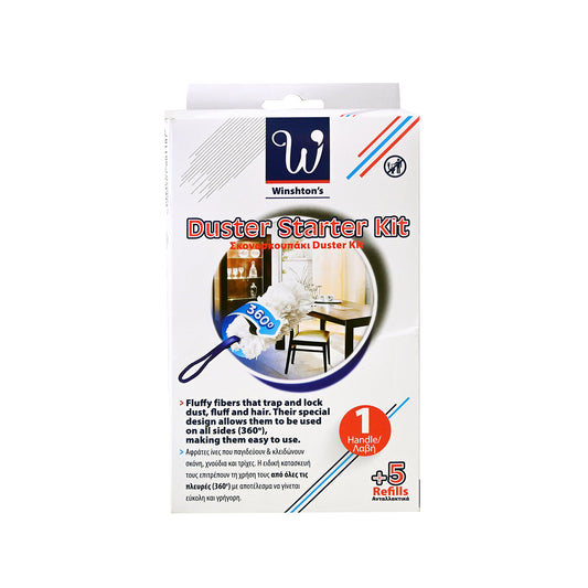 Winshton's Duster Kit Λαβή με Ανταλλακτικά Πανάκια 5τεμ (5200101881187)