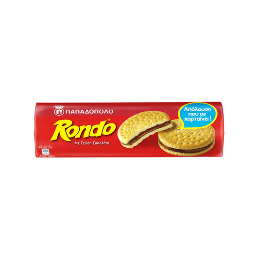 Παπαδοπούλου Μπισκότα Super Rondo Με Σοκολάτα 250gr 12τ (5201004040312)