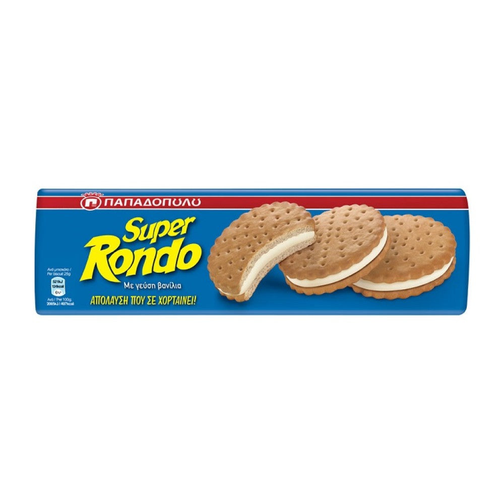 Παπαδοπούλου Μπισκότα Super Rondo Με Βανίλια 500gr 15τ (5201004041418)