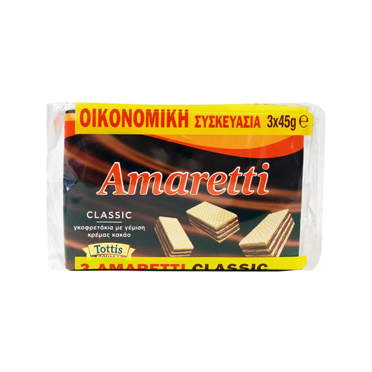 Amaretti Γκοφρέτα Κρέμα Κακάο 3*45gr (5201008621937)