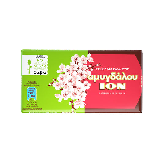 ΣΟΚ. ION ΣΤΕΒΙΑ ΑΜΥΓΔΑΛΟΥ 60ΓΡ 10τ (5201127022325)