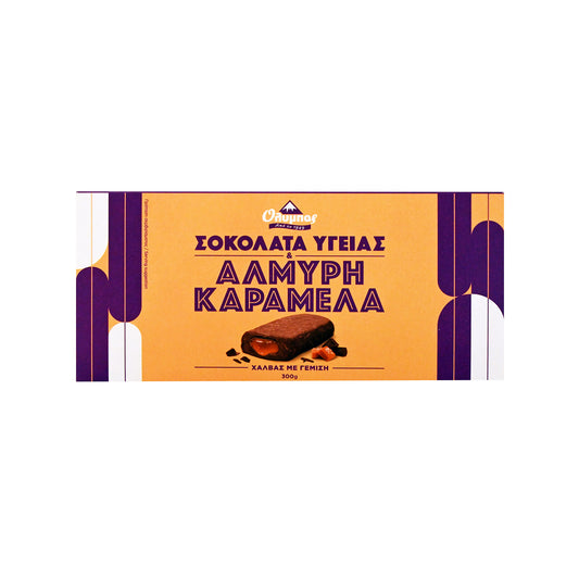 Όλυμπος Χαλβάς Με Γέμιση Σοκολάτα Υγείας & Αλμυρή Καραμέλα 300gr (5201182019360)