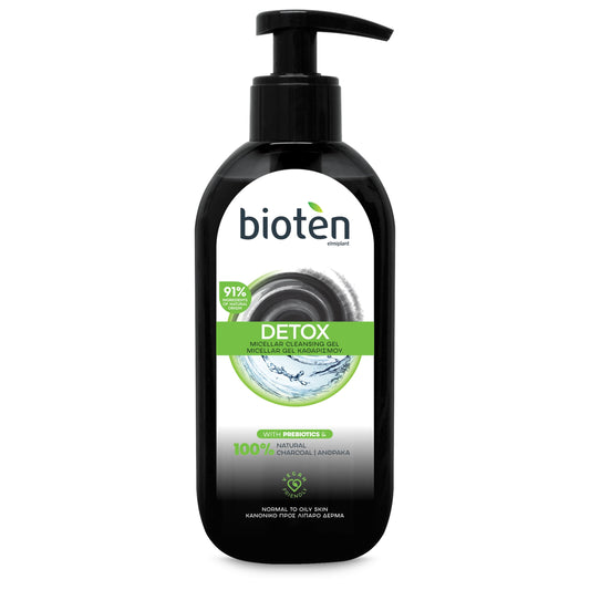 Bioten Gel Καθαρισμού Προσώπου Detox Charcoal 200ml (5201314114864)