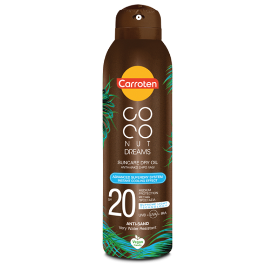 Carroten Coconut Dreams Suncare Dry Oil Αντηλιακό Ξηρό Λάδι SPF20+ 150ml (5201314143406)