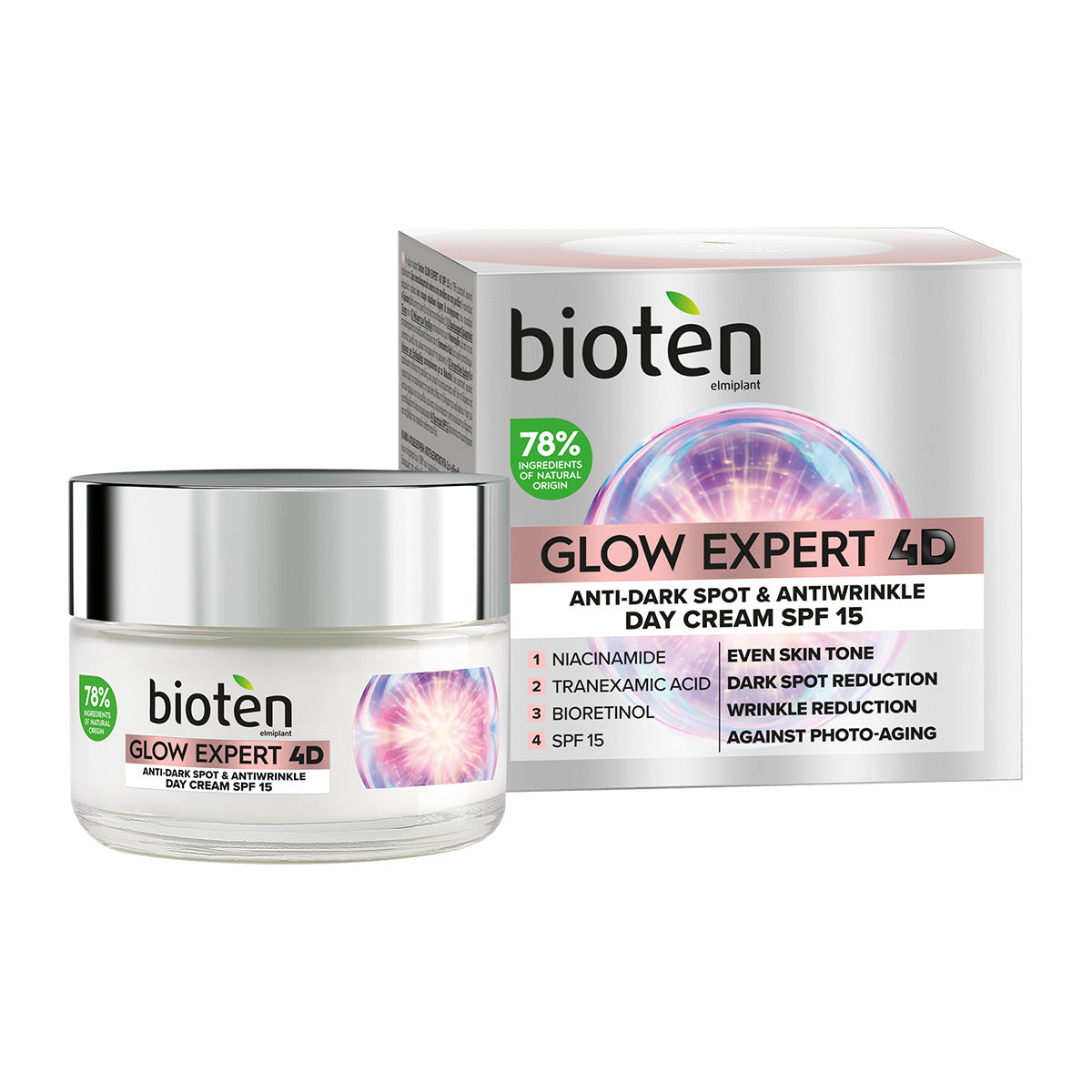 Bioten Glow Expert 4D Κρέμα Ημέρας Κατά Των Πανάδων & Των Ρυτίδων SPF15 50ml (5201314171799)