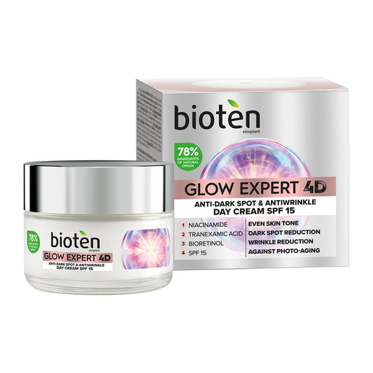 Bioten Glow Expert 4D Κρέμα Ημέρας Κατά Των Πανάδων & Των Ρυτίδων SPF15 50ml (5201314171799)