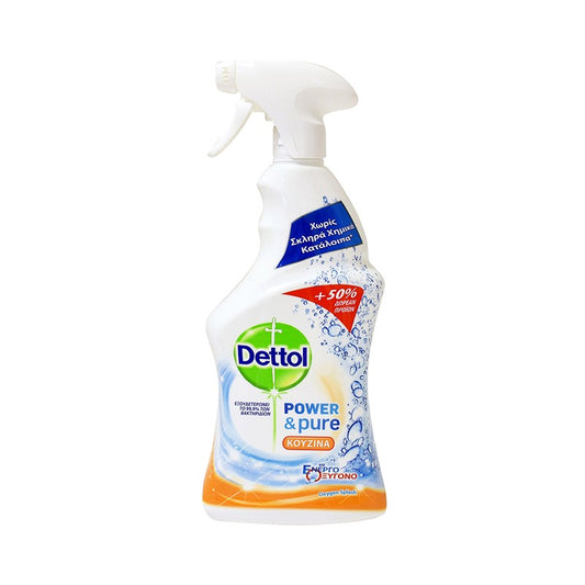 Dettol Power & Pure Καθαριστικό Spray για Κουζίνα 750ml+50%ΔΩΡΟ 6τ (5201347162788)