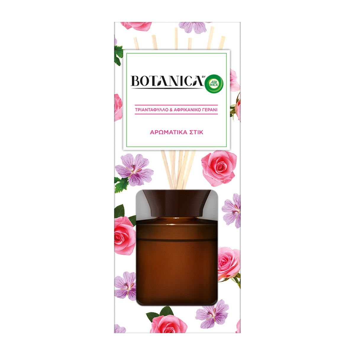 Airwick Botanica Αρωματικά Sticks Τριαντάφυλλο & Αφρικάνικο Γεράνι 80ml (5201347174354)
