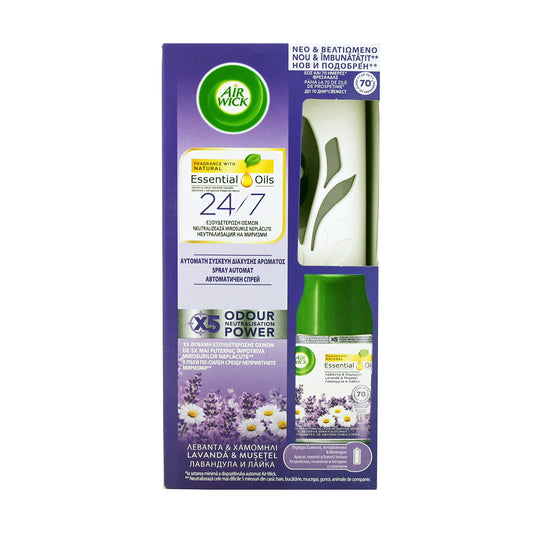 Airwick Αποσμητικό Χώρου Συσκευή & Ανταλλακτικό Λεβάντα & Χαμομήλι 250ml (5201347176228)