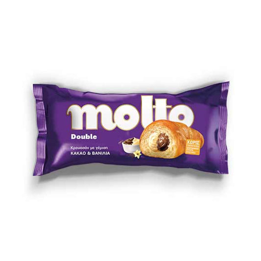 Molto Double Κρουασάν με Γέμιση Κακάο & Βανίλια 98gr 18τ (5201360518388)